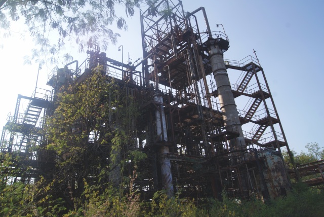 The abandoned Union Carbide factory in Bhopal, India where the gas leak occurred in 1984.  